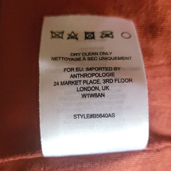 Tabitha Tema Dress 0 Rust Basket Weave Knit Sleeveless Split Neck Shoulder Bows - Picture 9 of 16